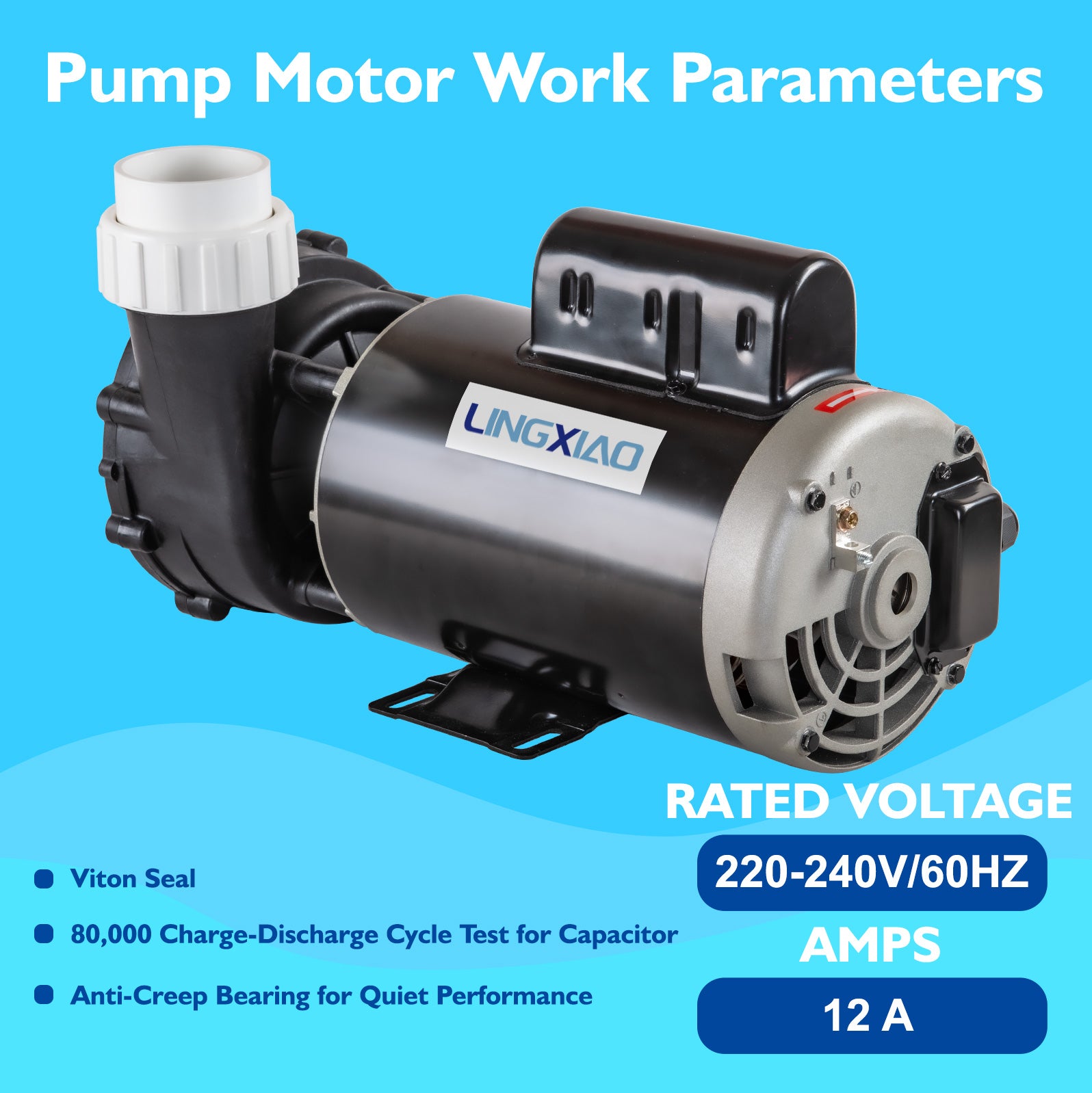 LX Pump 4HP Spa & Hot Tub Pump 220-240V 56 Frame | 56WUA400-I